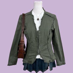 y2k green ruffle fairy grunge whimsygoth jacket
